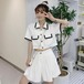 ✞ セット 半袖スリーブシャツブラウストップス ♥カワイイ♥ワイドレッグパンツ ショートパンツ ✞ゴスロリ SM ミリ 甘ロリ クラロリ 和ロリ エレガント 黒ロリ 姫ロリ 華ロリ BB-BB8670802