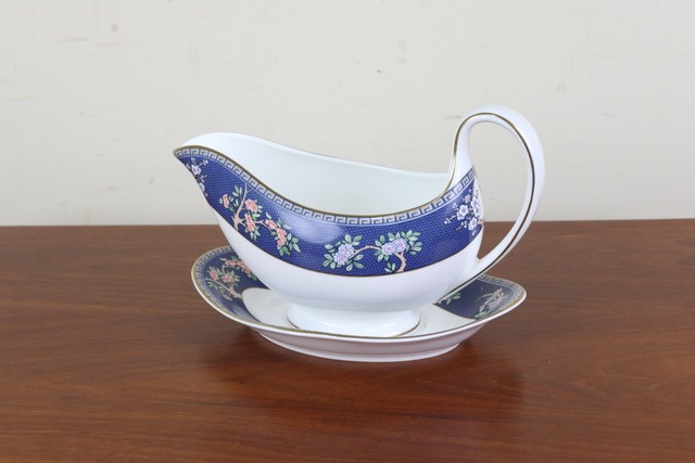 ウェッジウッド　ブルーサイアム　グレービーボート　ソース　WEDGWOOD　イギリス　ヴィンテージ　つ92
