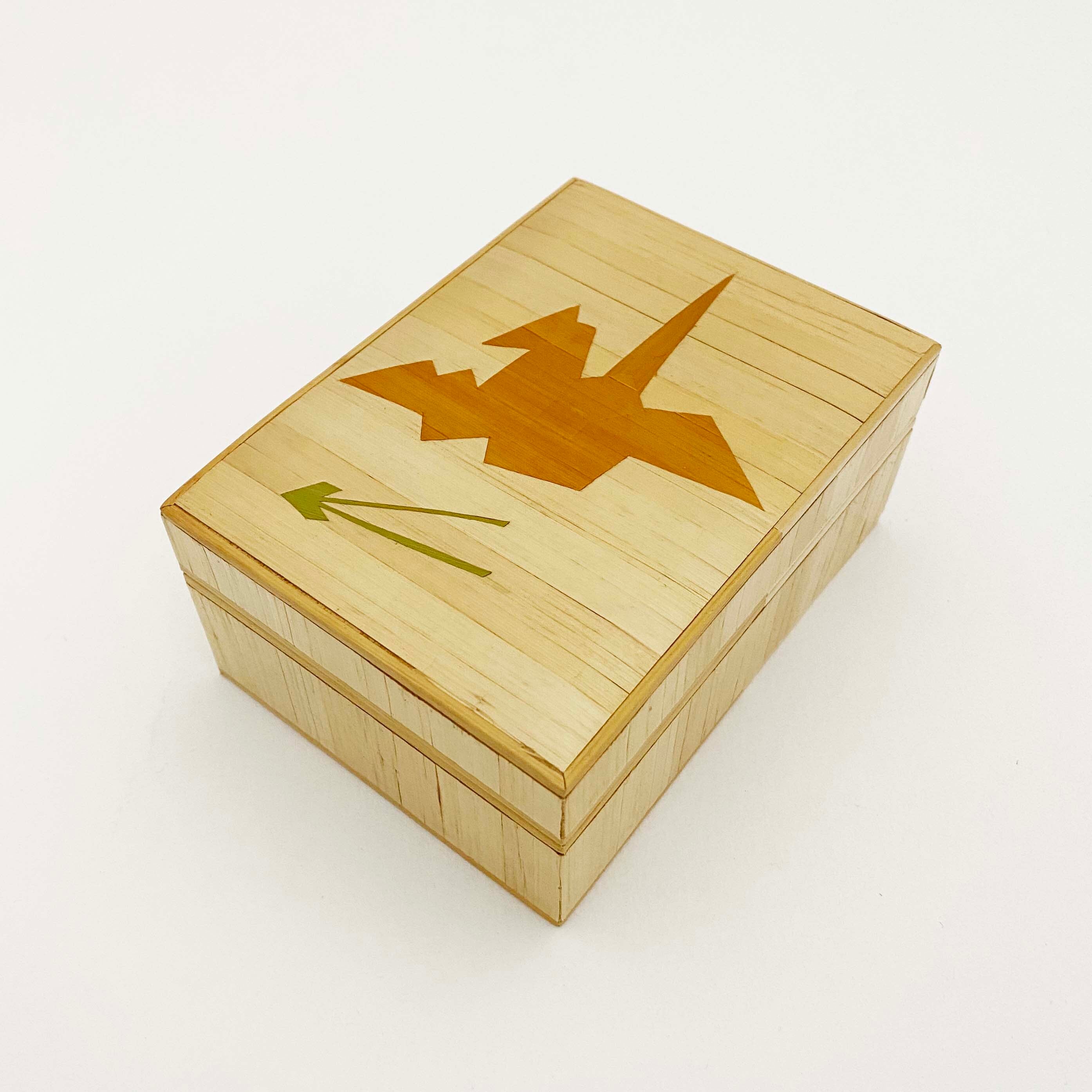 城崎の麦わら細工箱(折り鶴)