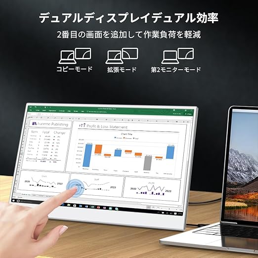 Corkea 4Kモバイルモニター 15.6インチ バッテリー内蔵!! Amazon.co.jp