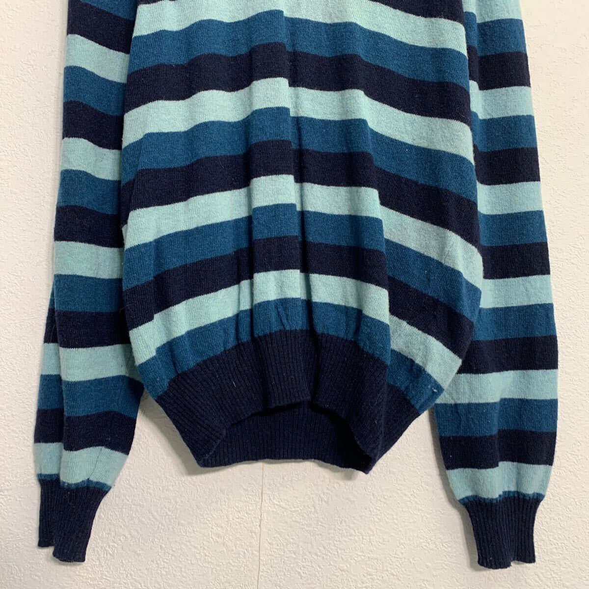 ZARA ZARA ウールセーター ニット セーター ウール混 L 程 ネイビー 