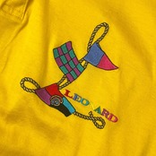 LEONARD SPORT レオナールスポーツ 刺繍デザイン 長袖 ポロシャツ L/イエロー レディース