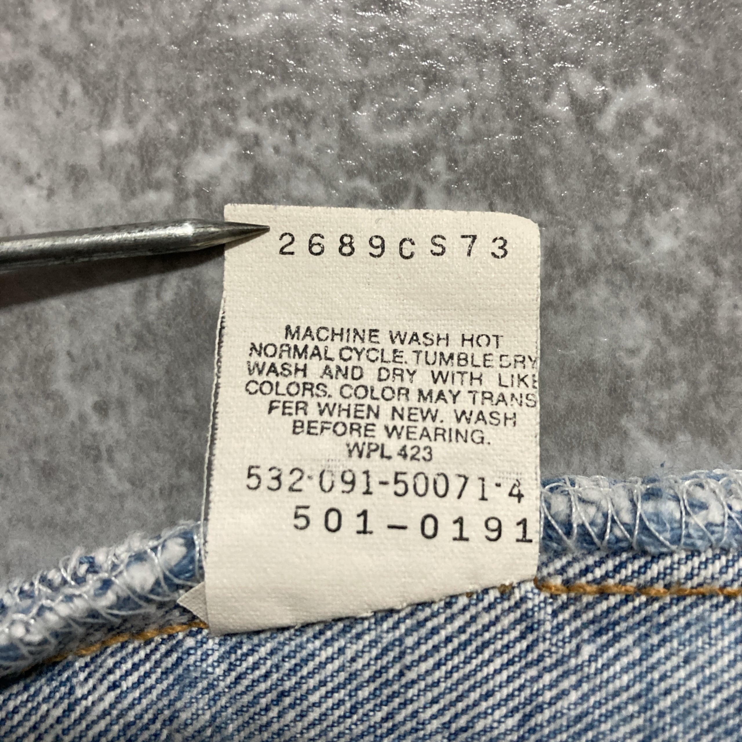 W36 L32】90's US.Levis 501 リーバイス ノックスビル工場(532) ボタン