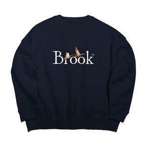 Navy)Brook  Bird&Logo Sweat