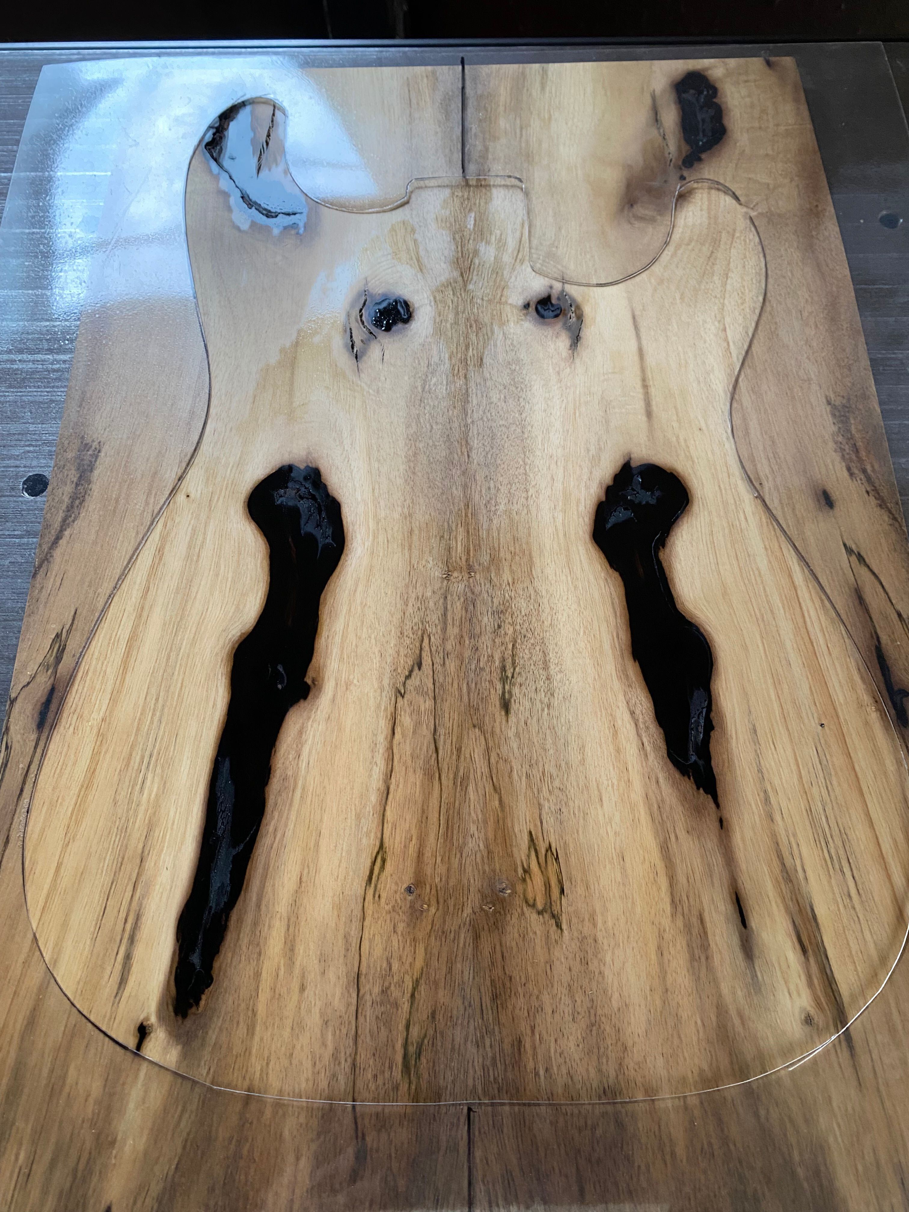 ボディTOP用材(10mm厚) - 黒柿(板目/ブックマッチ) 2309230 | GUITAR WOOD