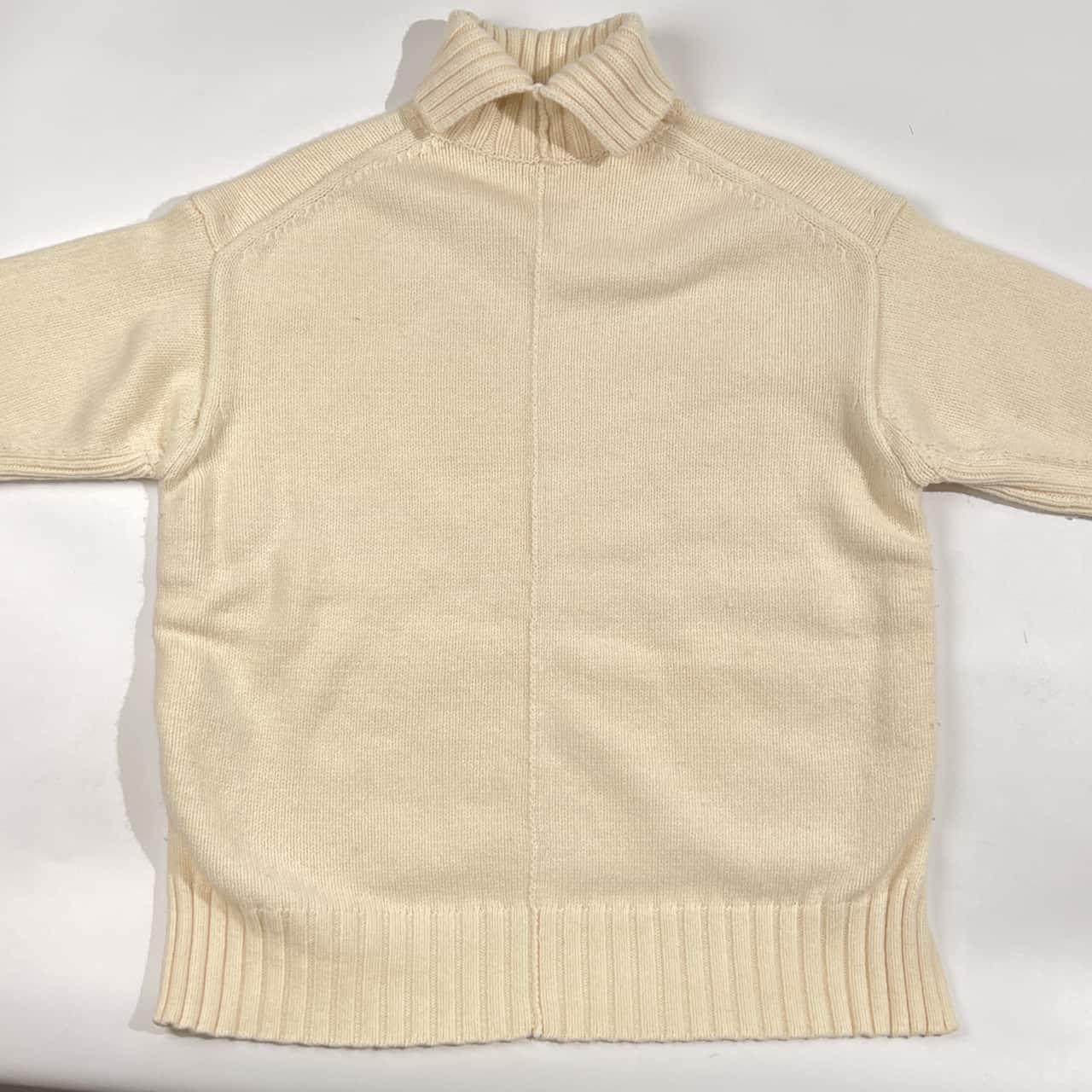 カシミヤ混 MACPHEE マカフィー タートルネック ウール ニット セーター M/ホワイト アイボリー 系 レディース