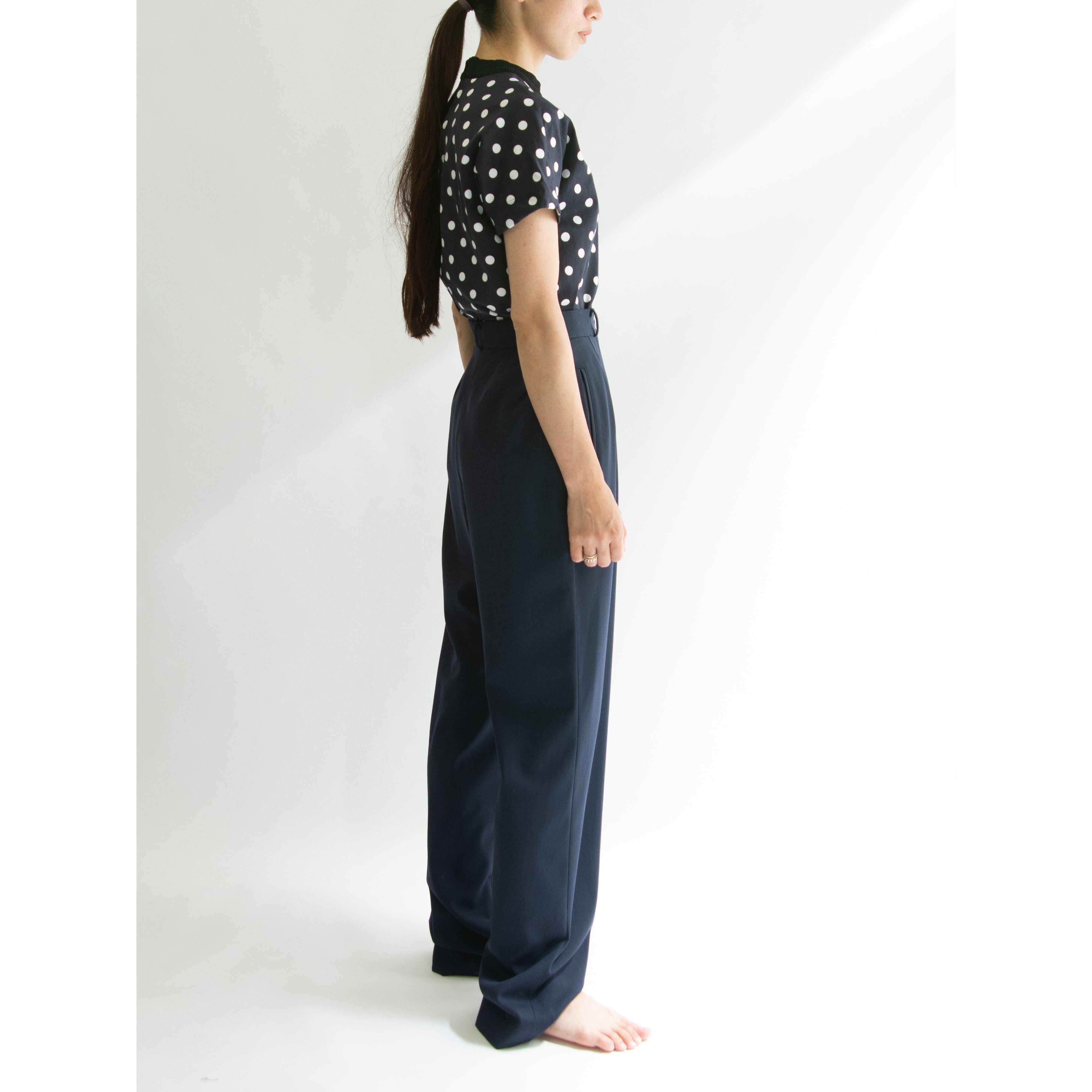 【Gianni Versace】Made in Italy Viscose-Nylon-Acrylic Dot Pullover(ジャンニヴェルサーチ イタリア製 ドット柄ストレッチプルオーバー)