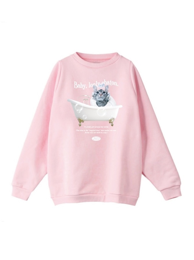 【再入荷】bubble chaton sweat ''strawberry milk''