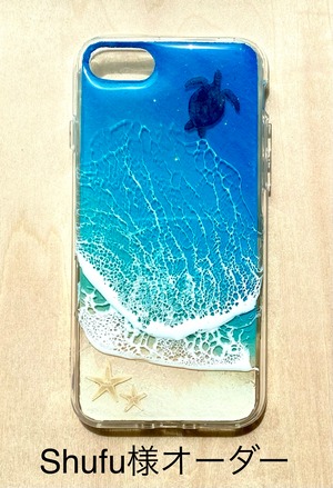 『Shufu様オーダー』オーシャンレジンスマホケース