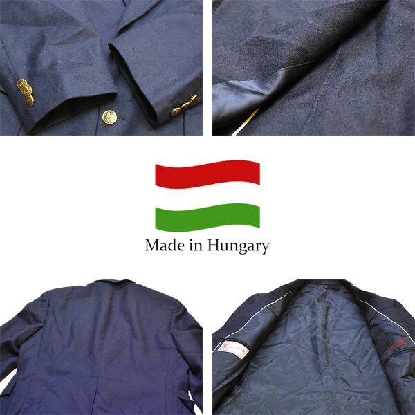 1点物◇ハンガリー製/金ボタン/ウールテーラードジャケット古着メンズ