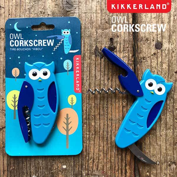 Owl Corkscrew オウルコルクスクリュー 栓抜き フクロウ KIKKERLAND DETAIL