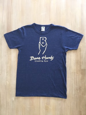 Bare Hands オリジナルロゴTシャツ /ネイビー/XS-L/トライブレンド