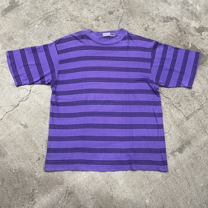 BASICS BORDER PURPLE T-SHIRT
