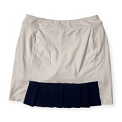 POLO GOLF RALPH LAUREN ポロゴルフ ラルフローレン プリーツ キュロット ミニ スカート S/160/72A /ホワイト×ネイビー/ゴルフウェア