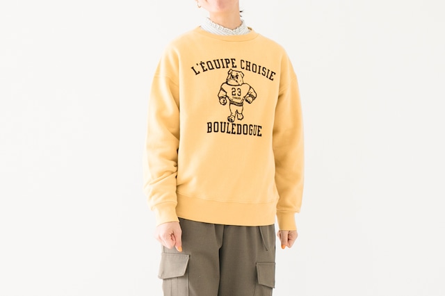 ORIGINAL FRENCH TERRY - CREW NECK SWEAT：裏微起毛 - "BOULEDOGUE"プリントスウェット