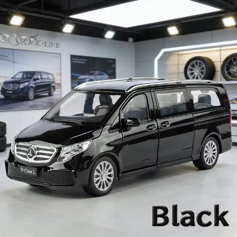 メルセデス ベンツ V-CLASS ミニカー 1/24 全2色 ライト点灯 エンジン