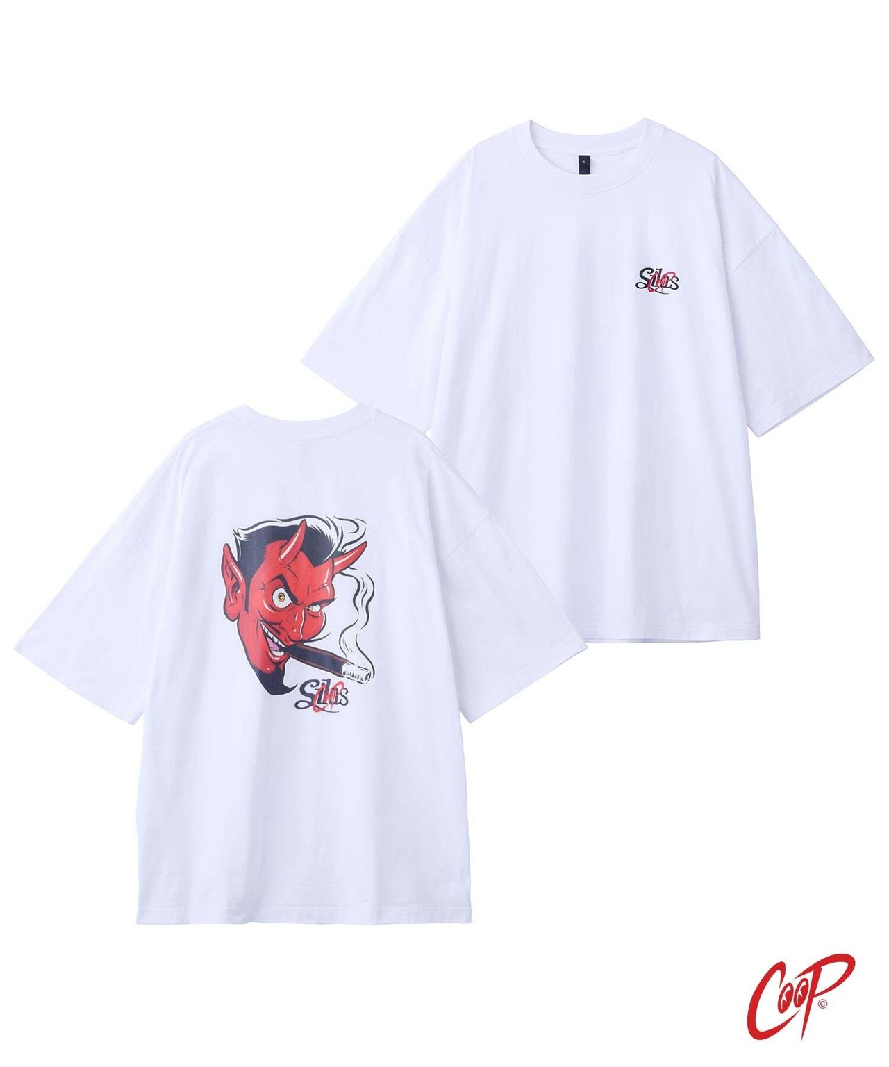 【SILAS】SILASxCOOP DEVIL FACE PRINT WIDE S/S TEE