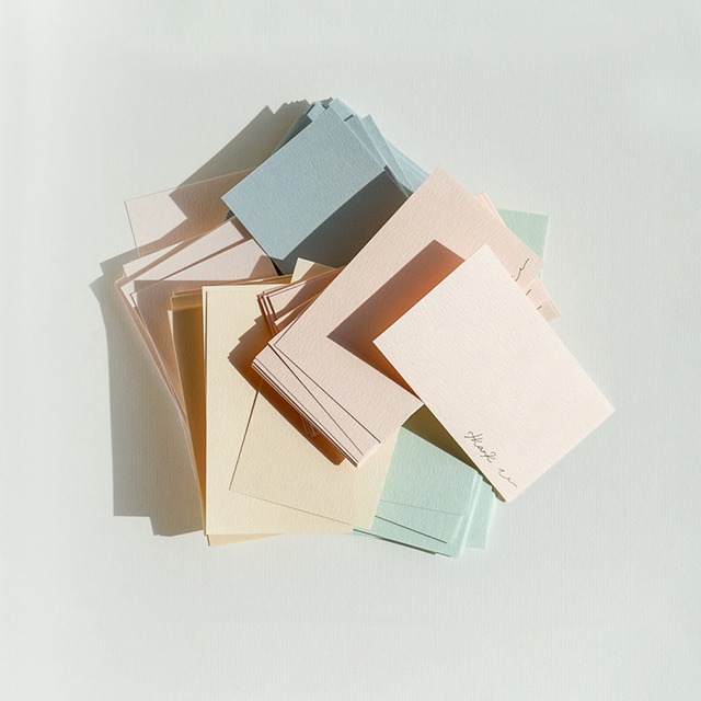 メッセージカード パステルカラー Thank you シンプルでおしゃれなサンキューカード