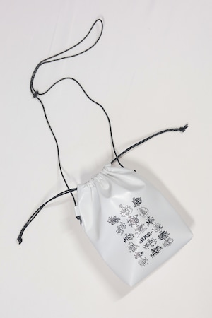 MOL CREW TAG Drawstring Mini Shoulder Bag [WHITE]