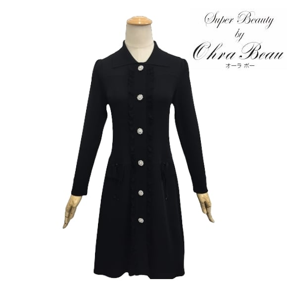 秋冬50%OFF スーパービューティー カーディガン 前立てフリルデザイン