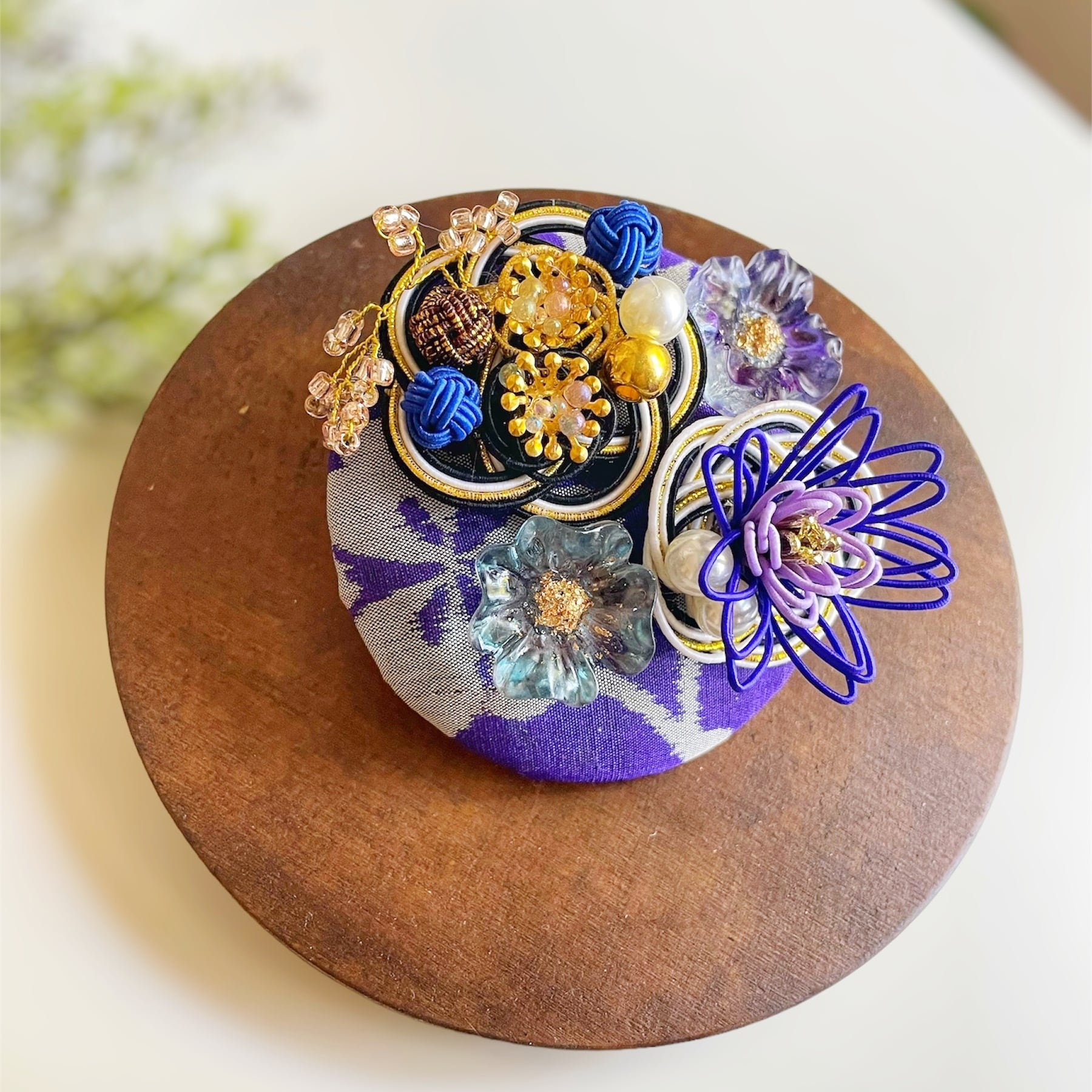 大正浪漫⭐︎紫艶姫⭐︎ヘアピンブローチ※オーダー受注制作 | KIRIE