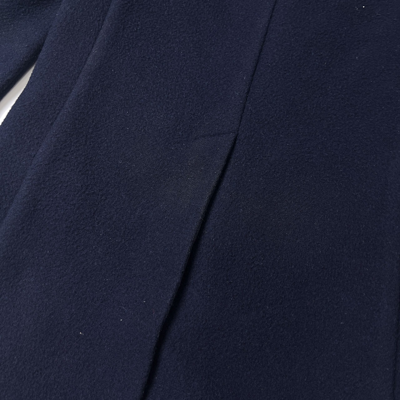 DANTON ダントン くるみボタン ウールモッサ ロングコート 40/ネイビー/フード付き