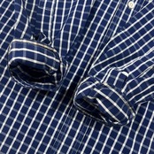 Flying Scotsman フライングスコッツマン Single Needle Tailoring チェック柄 BD ボタンダウン 長袖シャツ M/ネイビー系 メンズ