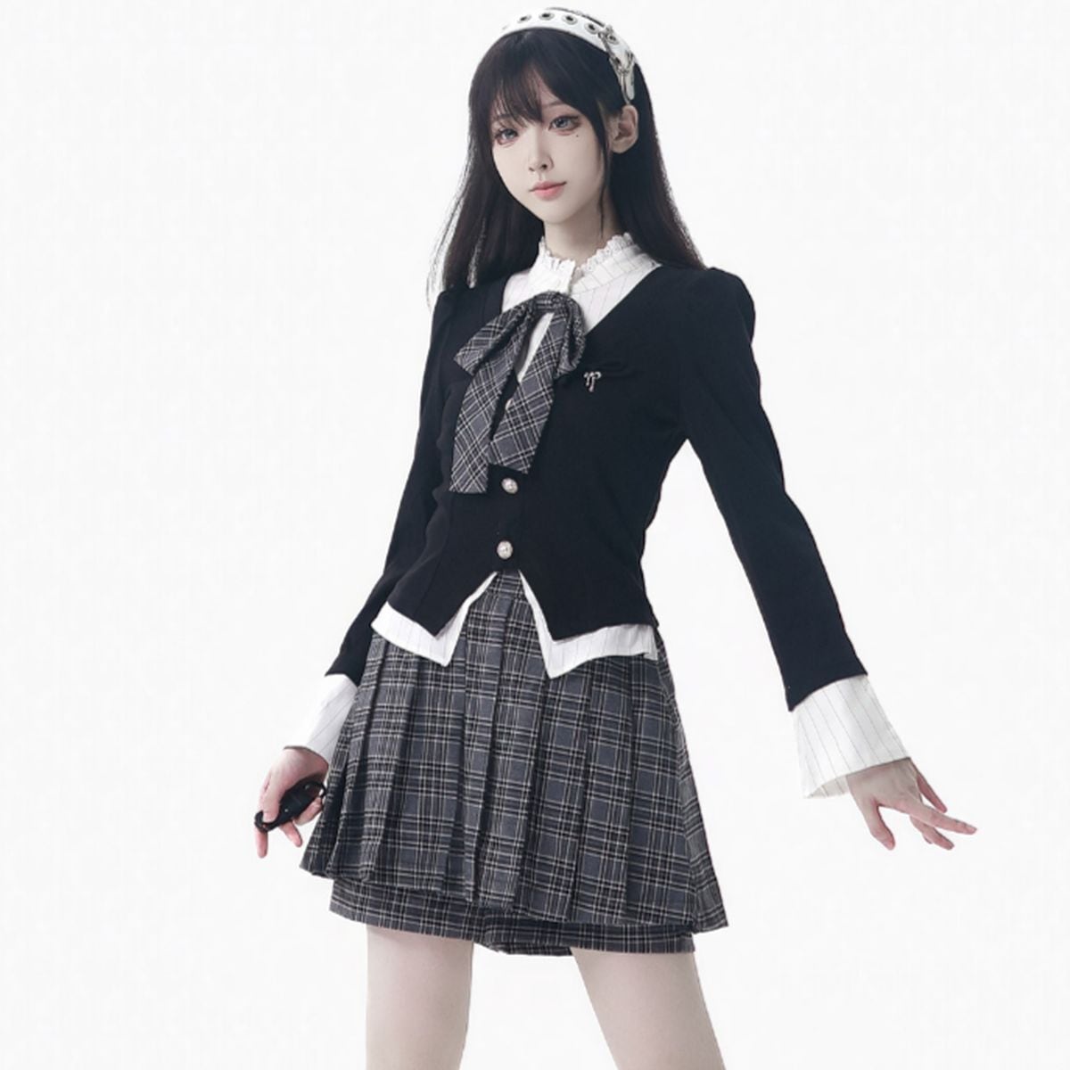 チェックメイトセット 地雷系フレンチガーリーチェックセットアップ | Maiden's Rêve