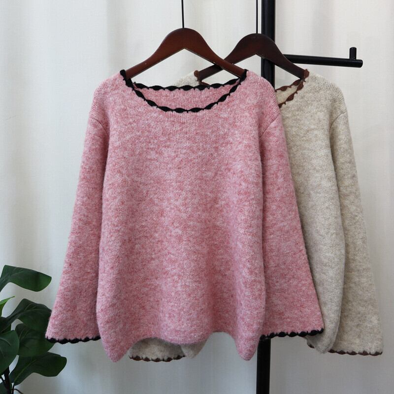 【tops】クルーネックニットセーター M26859