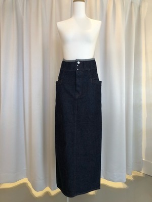 beautiful people-left hand twill pencil denim skirt