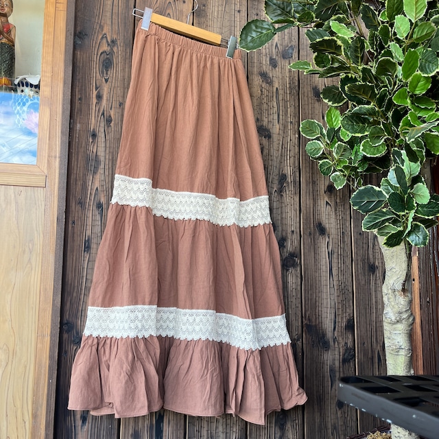 ボヘミアンマキシ丈スカート