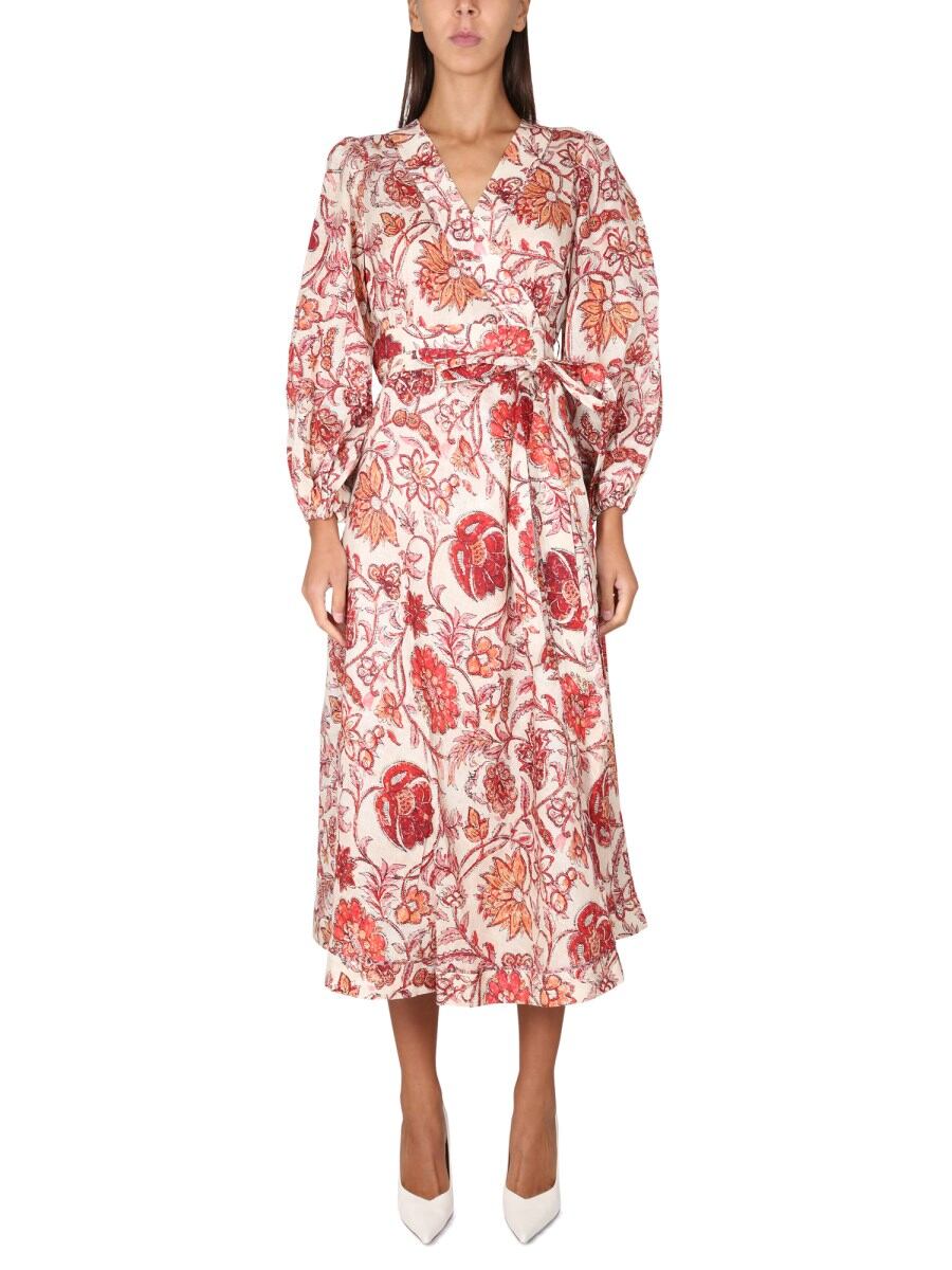 ZIMMERMANN VITALI LINEN MIDI DRESS 3440DVIT_SEFL 14705 | BASE百貨店