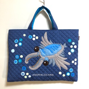 Book Bag - Anomalocaris Lesson Bag (Navy Blue) Quilted/For Boys and Girls　絵本バッグ・アノマロカリスレッスンバッグ(紺)キルティング/男の子/女の子