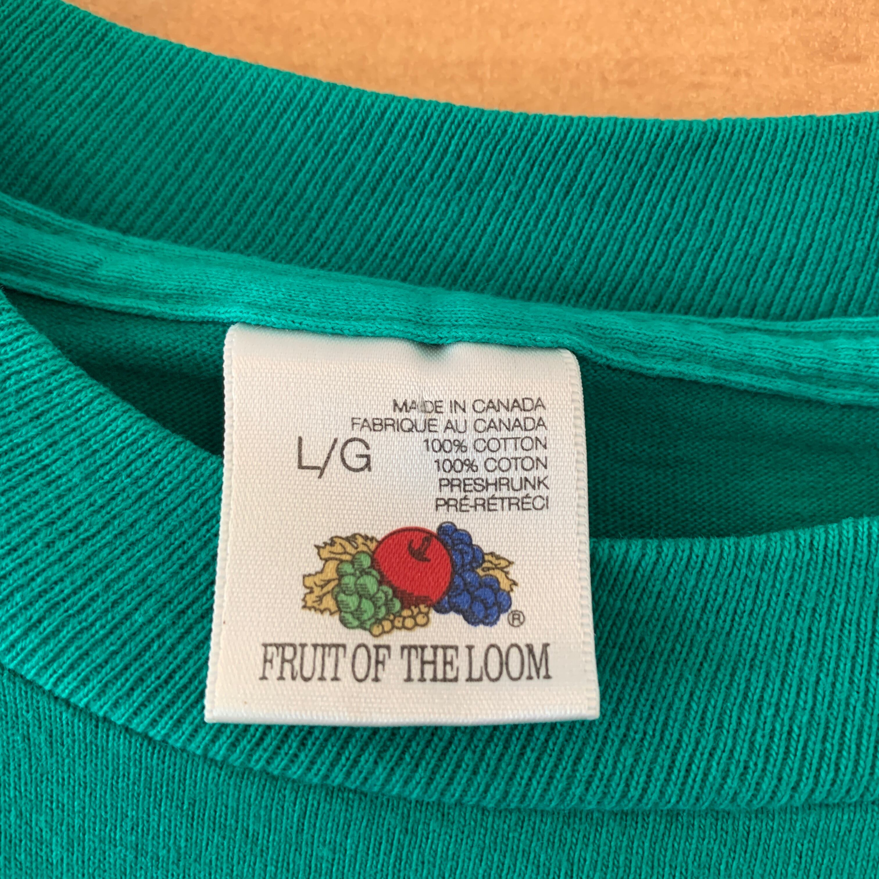 USA製 80s-90s FRUIT OF THE LOOM シングルステッチ