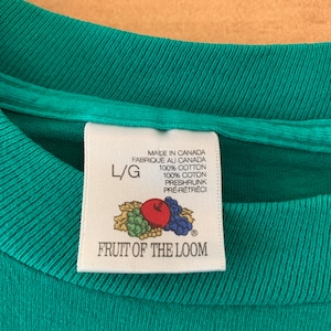 【FRUIT OF THE LOOM】無地 シングルステッチ Tシャツ カナダ製 アメリカ古着