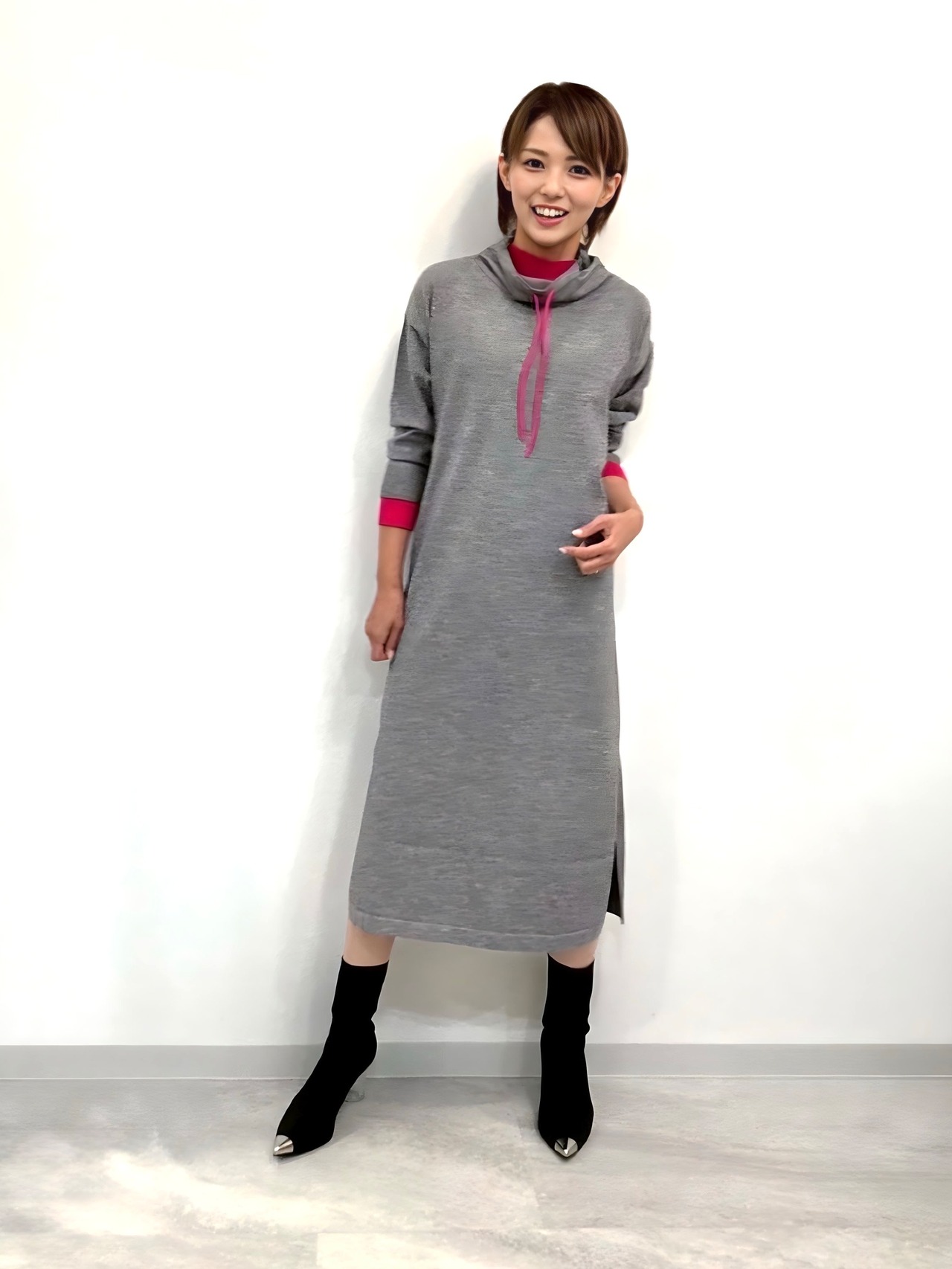 バイカラーワンピース