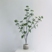 ドウダンツツジ フェイクグリーン H85cm 大型 観葉植物 人工観葉植物 コンクリートポット インテリアグリーン