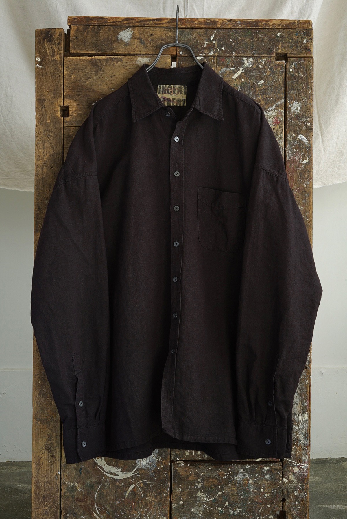 VINCENT JALBERT - LARGE SHIRT, VINTAGE LINEN (PLUM) | Brownie