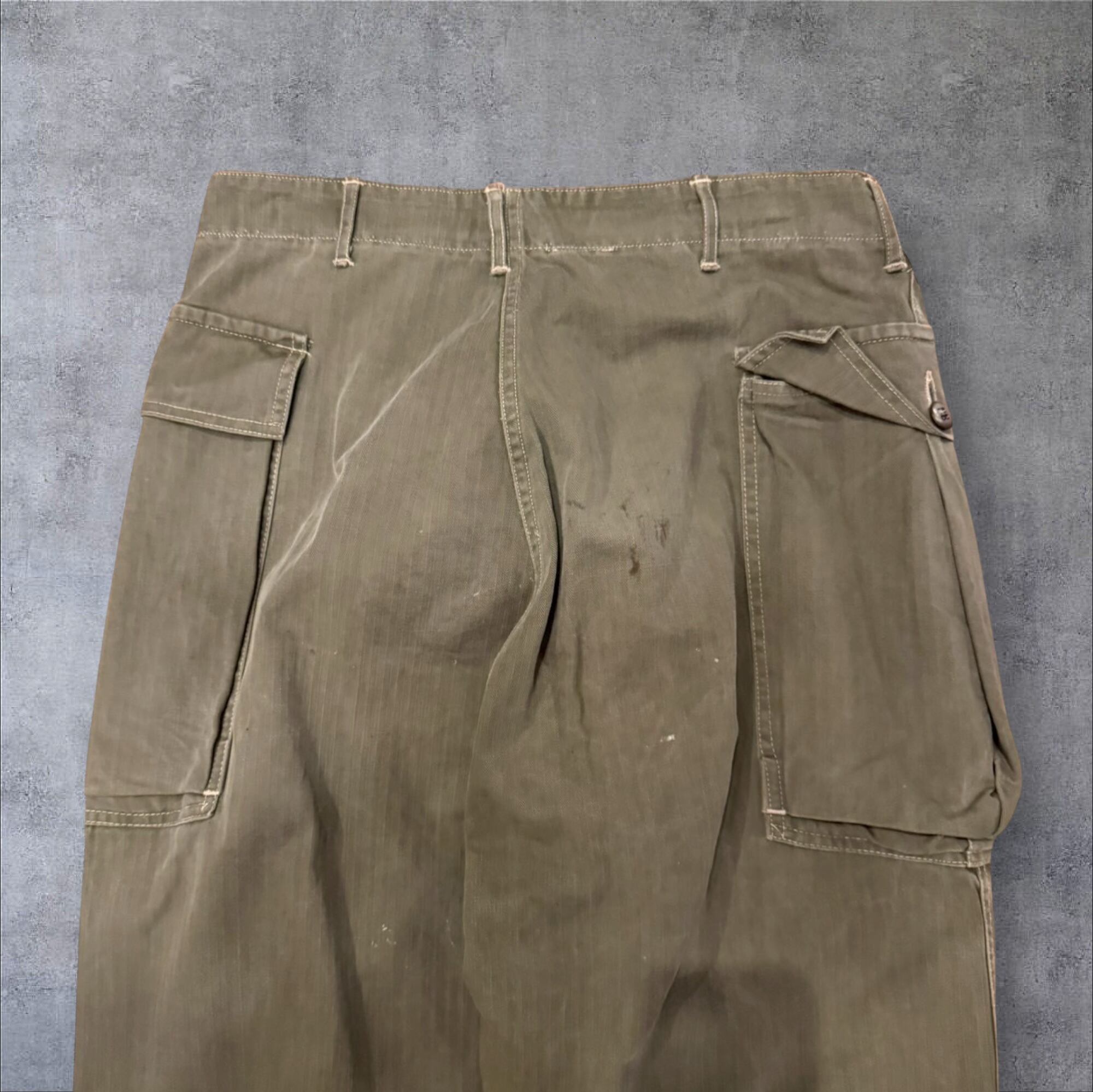 40's U.S.Army M-43 HBT Trousers “尿素ボタン” | spike osu
