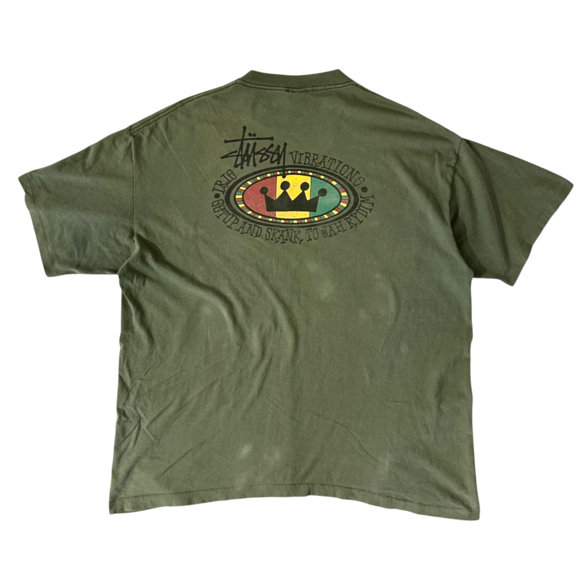 80s STUSSY RASTA CROWN T SHIRT (XXL) | BerBerJin Yuhodo