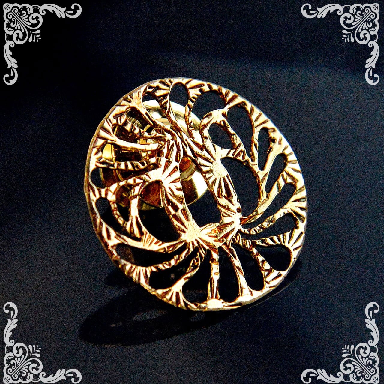 刀鏢ピンブローチ（SVK18Rh） | 創作ジュエリー工房 SILVER ART KAORI