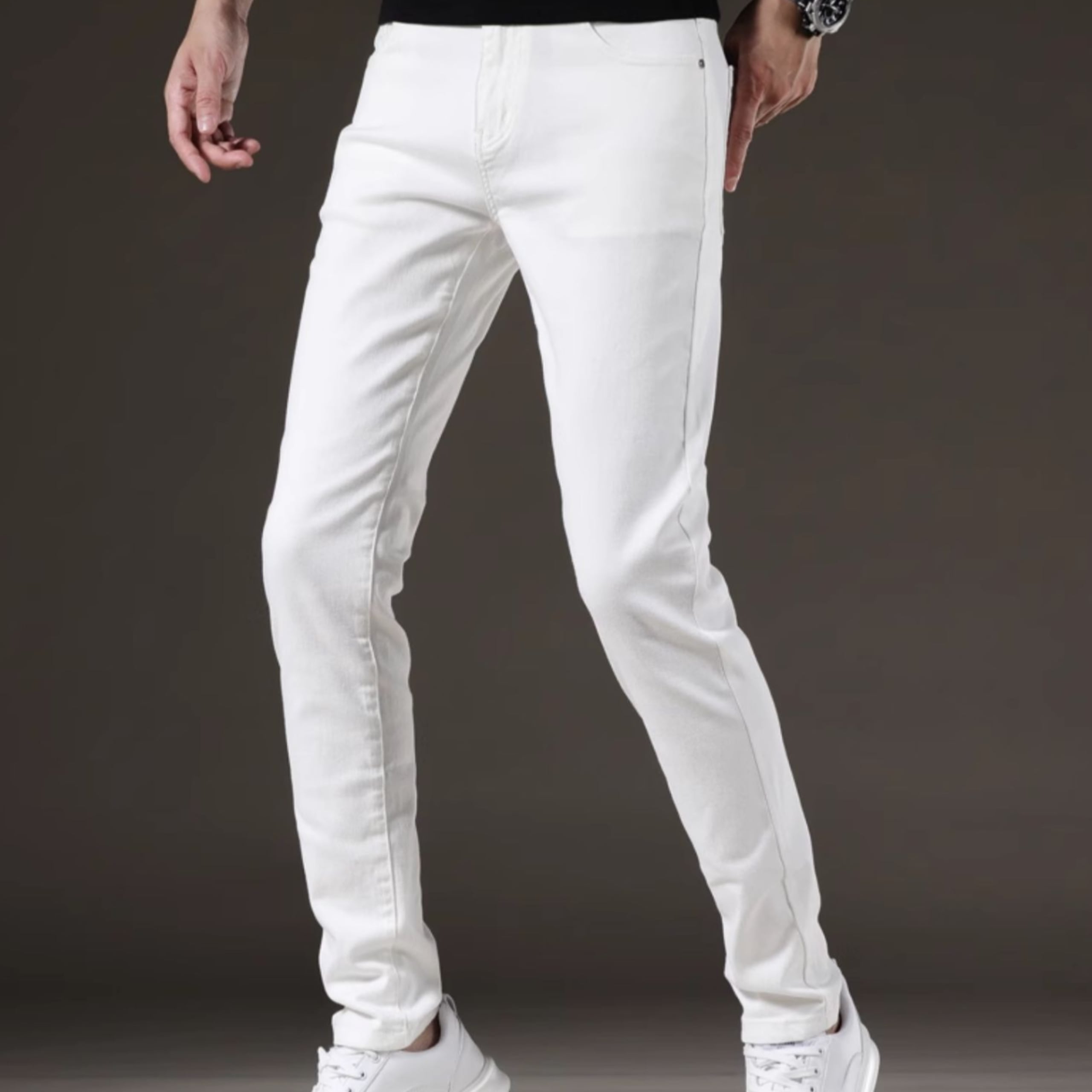 ウインターホワイトスリムフィットパンツ M0842