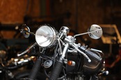 6-1/2inch Lucas-type Head light GlossBLACK/CHROME RIM