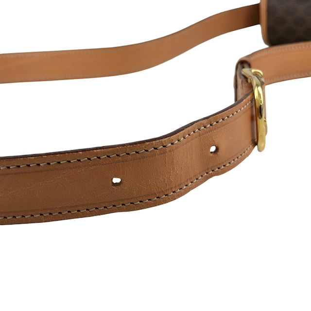 CELINE セリーヌ マカダム ショルダーバッグ ブラウン ブラゾン PVCレザー vintage ヴィンテージ オールド vzsv2x