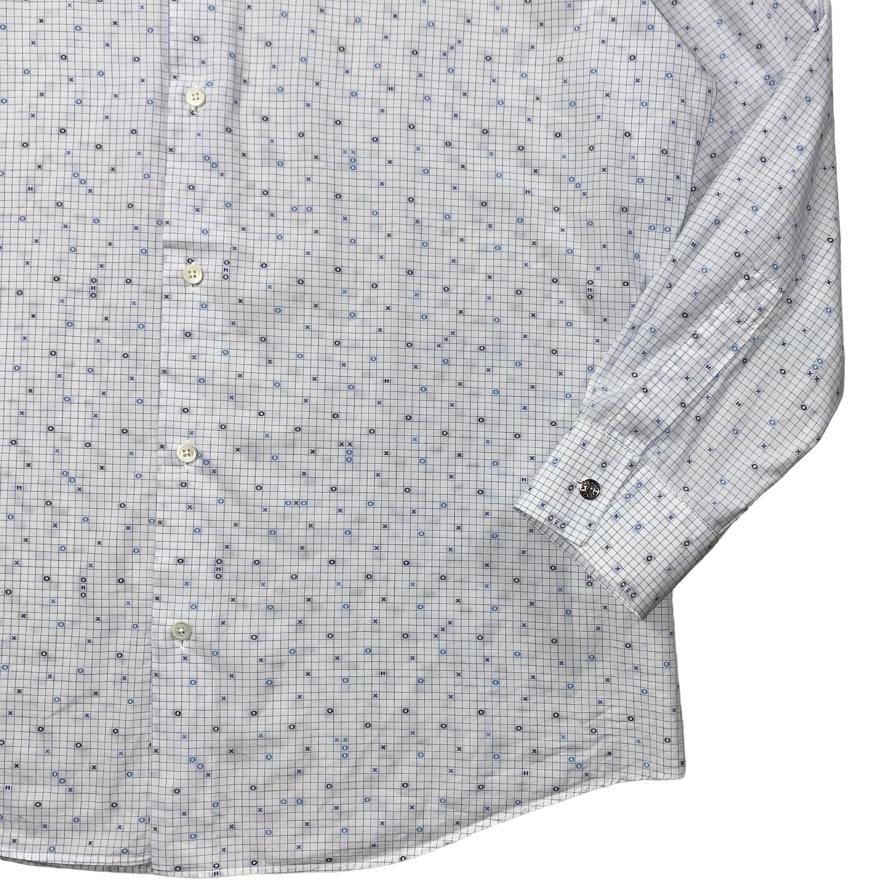 HERMES check pattern cotton shirt
