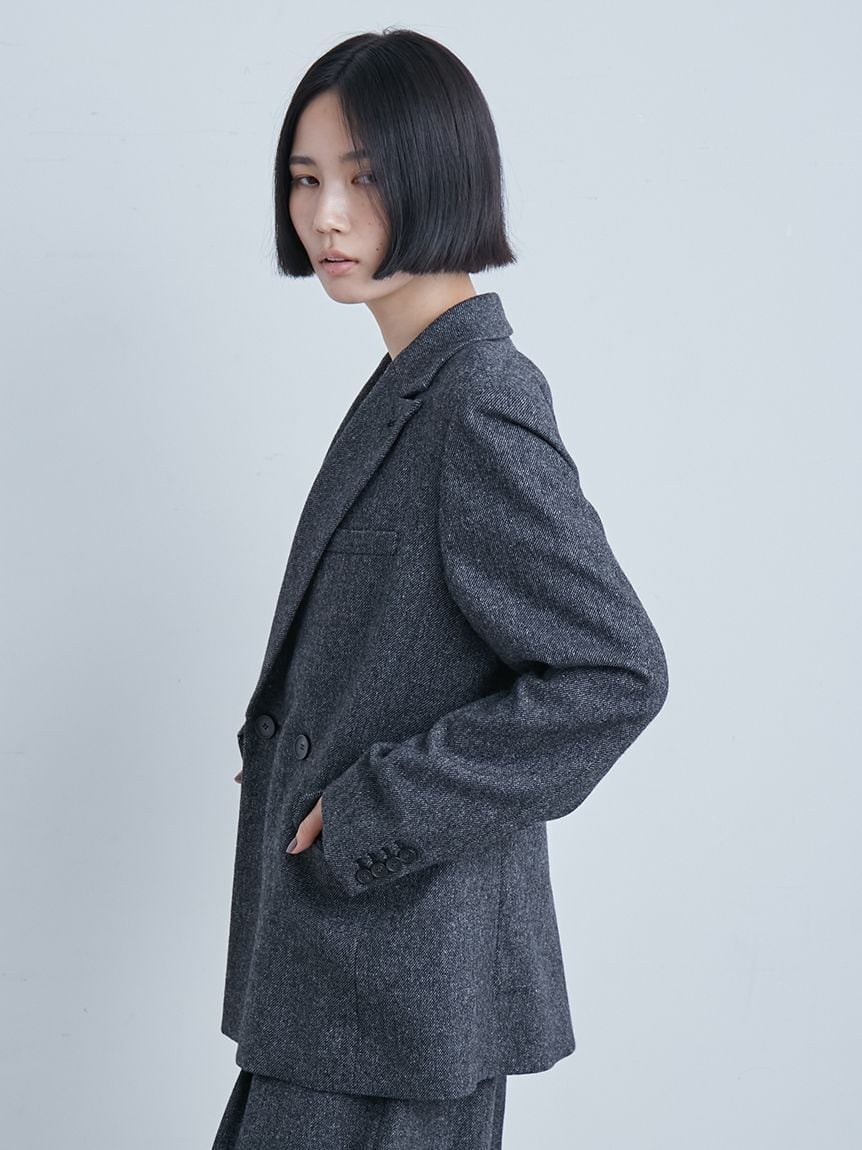 MIESROHE】ツィードダブルブレストジャケット | Kawashima Online Shop