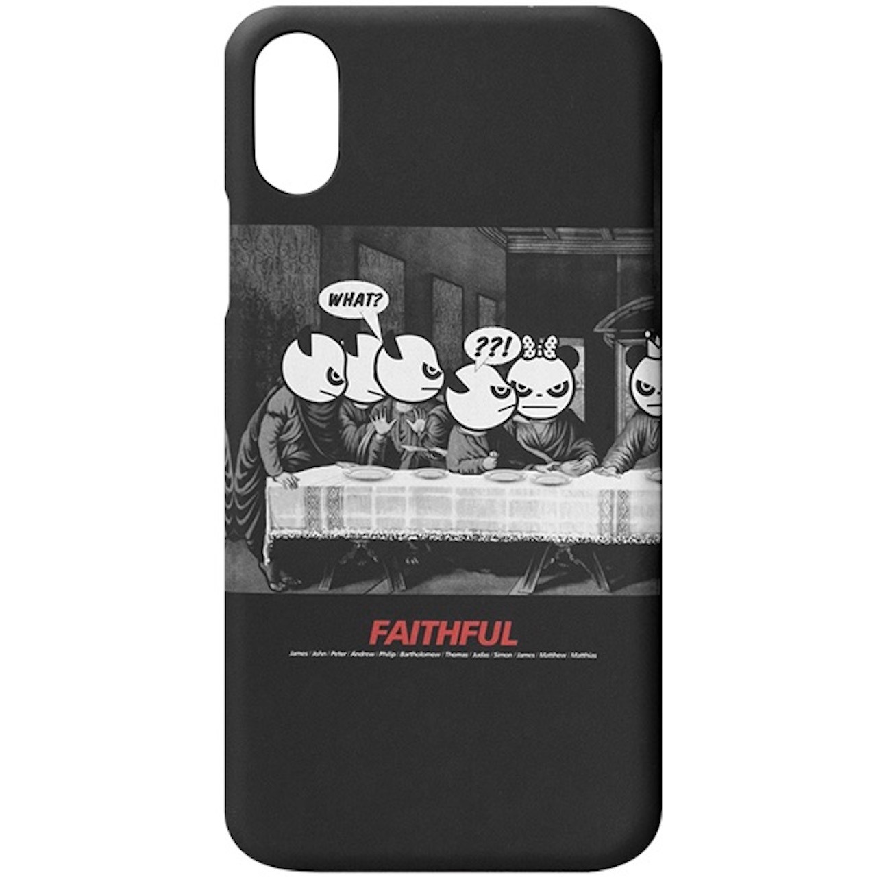 SALE【HIPANDA ハイパンダ】iPhone ケース LAST SUPPER PARODY iPhone XS/X CASE / BLACK