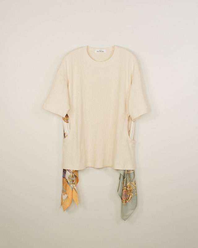 SCARF T-SHIRT / IVORY