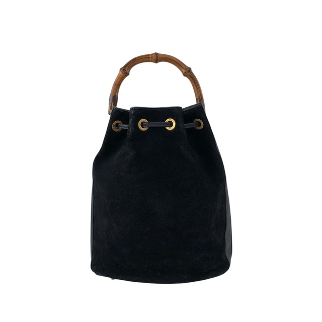 GUCCI グッチ ショルダーバッグ ブラック バンブー スエード 2way vintage ヴィンテージ オールド egseba