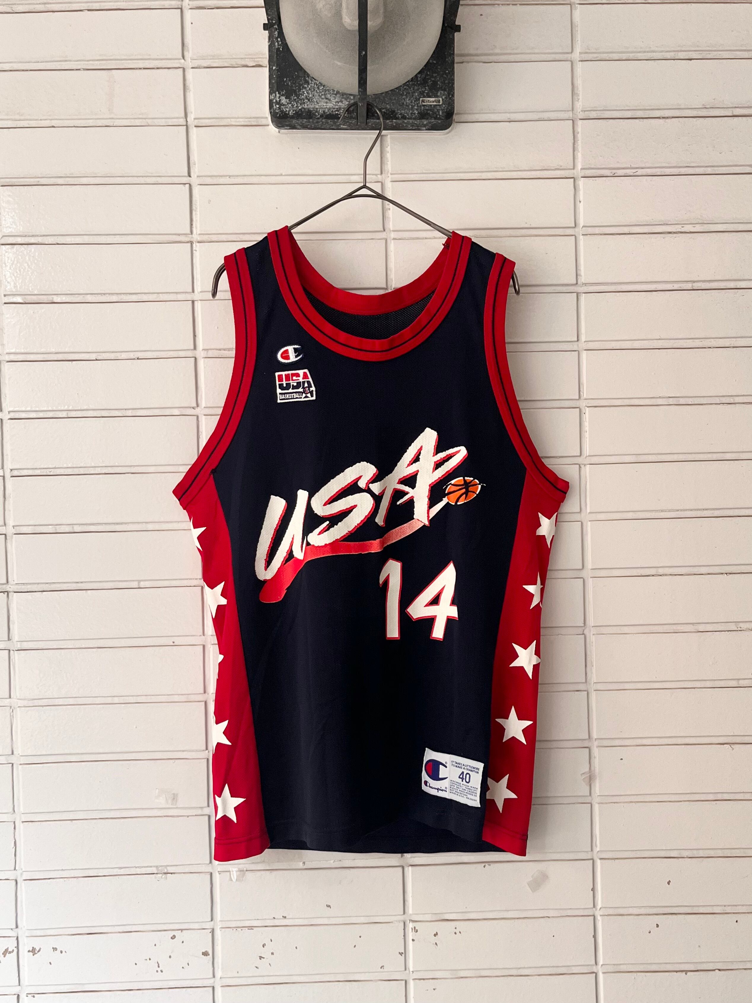 (SH812)Champion 96’s USA dream team “G,ROBINSON” game shirt No.14
